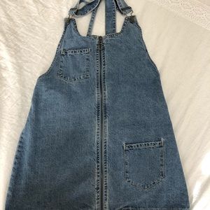 Blue jean overall dress!